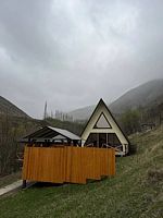 Люкс с балконом и с красивым видом из окна, База отдыха Домик у реки, село Лакун