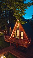 Шале Мансарда с 2 комнатами с красивым видом из окна, Глэмпинг ШАЛАШ, Светлогорск