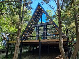 A-Frame Calm с красивым видом из окна, Глэмпинг Очаг, Архипо-Осиповка