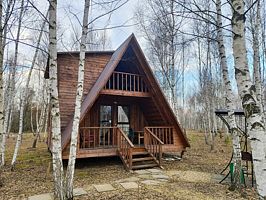 Двухместный двухэтажный дом с электрокамином и двумя санузлами, База отдыха Алино, Ясногорский район