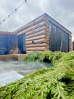 Хижина с сауной и горячей купелью, Глэмпинг на Озерах, Богородский район