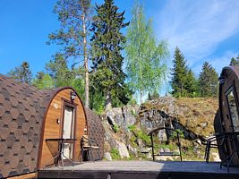 Семейный коттедж с видом на горы, Кемпинг Бочка на карте, Питкярантский