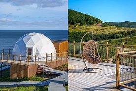 Четырёхместные апартаменты с красивым видом из окна, База отдыха Мечты у Моря, Корсаков