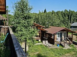 Двухместное шале с балконом двуспальная кровать, База отдыха E.L.K.I., Катунь