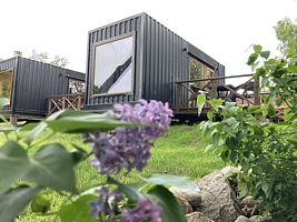 Дом для двоих с панорамными окнами и открытой террасой #2 Номера домов: 2, Дома в аренду Уютные Ёлы, Мельниково