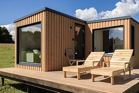 Двухместный коттедж Comfort с красивым видом из окна двуспальная кровать, Йога-Глэмпинг Белые Ключи, Боровск