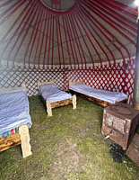 Кровать в общем номере с красивым видом из окна, Глэмпинг Yurt camp Visit Kol-Suu, Ат-Баши