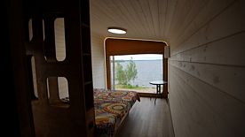 Двухместный полулюкс с красивым видом из окна двуспальная кровать, Глэмпинг Высокий берег , Юрьевец