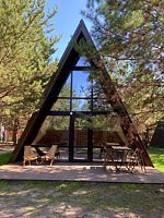 А-фрейм Люкс с уличным подогреваемым спа-бассейном, База отдыха Сосенки Lounge, Сызрань