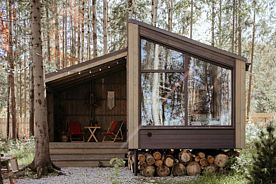 Двухместный коттедж Economy двуспальная кровать, База отдыха Хютте, Шалашная