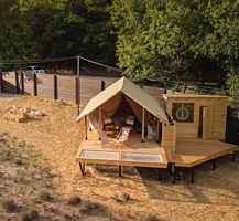 Шале c 1 комнатой с красивым видом из окна, Глэмпинг Дана, село Соколиное