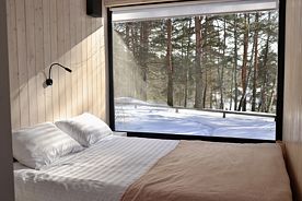 Четырёхместное бунгало с балконом, Глэмпинг Лесной Привал, Истринский район