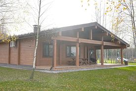 Двухместное шале Forest с 3 комнатами двуспальная кровать, База отдыха Экопарк Акварель, Пуховичский район