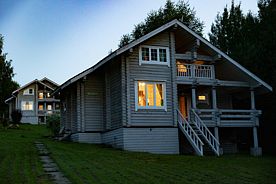 Четырёхместный коттедж с баней, База отдыха Удачное место на Волге, Ржев