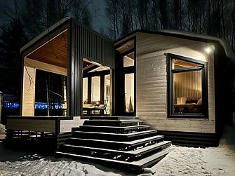 Глэмпинг Happy Dacha Стильный Барнхаус с Баней возле Иннополиса