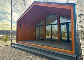 Двухместный семейный коттедж с красивым видом из окна двуспальная кровать, Глэмпинг Nota bene, Орехово-Зуевский