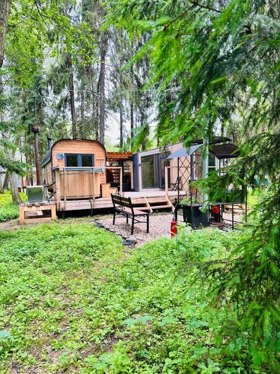 Панорамный дом в лесу на Живописной улице, Московская область: фото 4