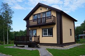 Шестиместный коттедж с балконом и с красивым видом из окна, Гостевые дома Озерная 38, Приозерский район