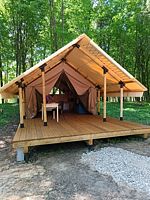 Тент рядом с пляжем, Спортивно-туристическая деревня Горка, Озёрский район