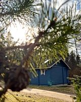 Двухместный коттедж № 4 двуспальная кровать, База отдыха Аквамарин, Приозерский район