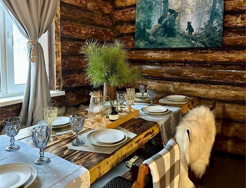 Дом 6-местный 3-комнатный (с камином)