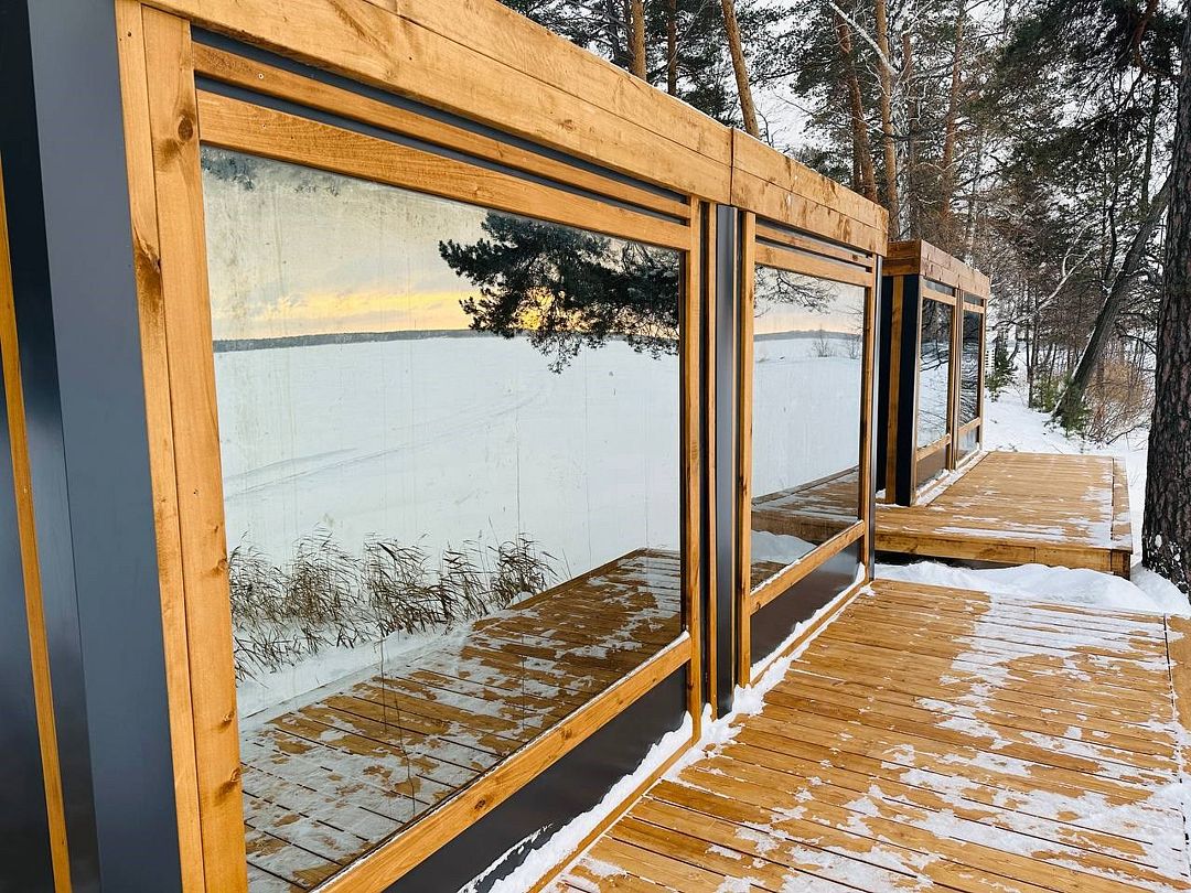 Домик 4-местный 2-комнатный №6 (вид на озеро)