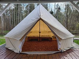 Палатки с двуспальными кроватями, База отдыха Плещеево, Переславль-Залесский
