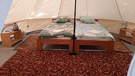 Палатка с односпальными кроватями, База отдыха Плещеево, Переславль-Залесский