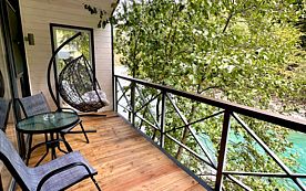 Двухместный коттедж Comfort с балконом и с красивым видом из окна, База отдыха Белая Река, Зеленчукский район