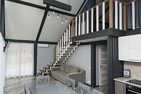 Коттедж 6-местный №7, 12 соток, Коттеджный комплекс Альпинс residence, село Чепош