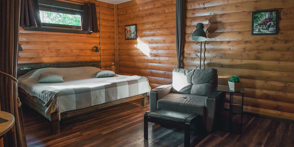 Дом 2-местный 1-комнатный (с ванной и террасой)