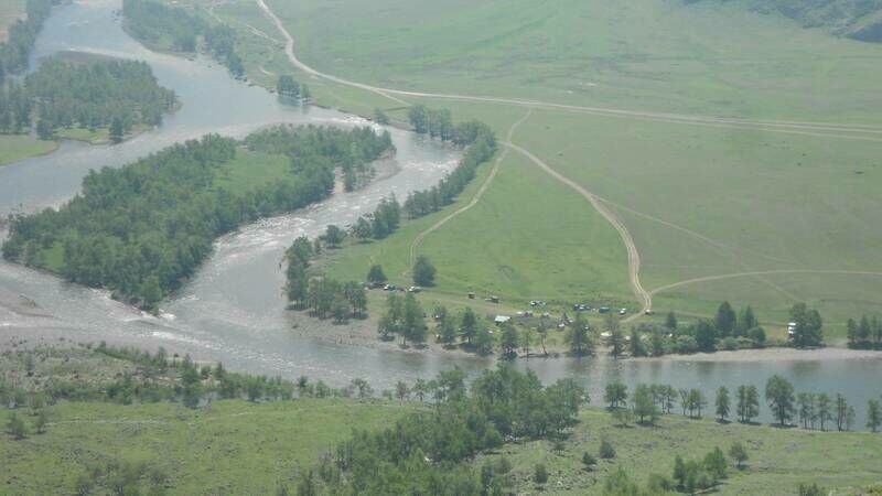 Вид на турбазу | Каменные грибы, Горный Алтай (Республика Алтай)