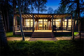 VIP Коттедж Семейный с 1 спальней и купелью, База отдыха Opushka House Новожилово, поселок Сосново