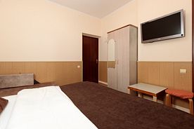 Стандарт с 2спальной и 1спальной кроватями до 3-х гостей, Гостевой дом Dolphin Park, Сириус