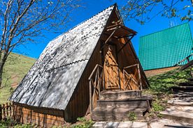 Двухместный домик с двуспальной кроватью, База отдыха Калинино, село Калинино