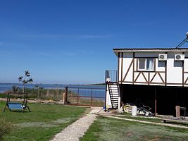 Парус с видом на лиман и на море, База отдыха Бриз, Оленевка