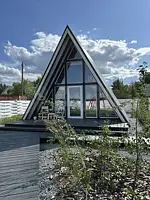 Дом в стиле А-frame (розовый), Гостевой дом Four-Frame, Омский район