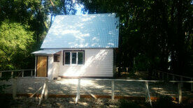 Корпоративная белая беседка-избушка, База отдыха Избушки, Екатеринбург