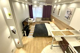 "Purple Studio" Квартира-студио (Метро Ленинский проспект/Автово, 10 минут на транспорте), Rauktis City Apartments, Выборгский район