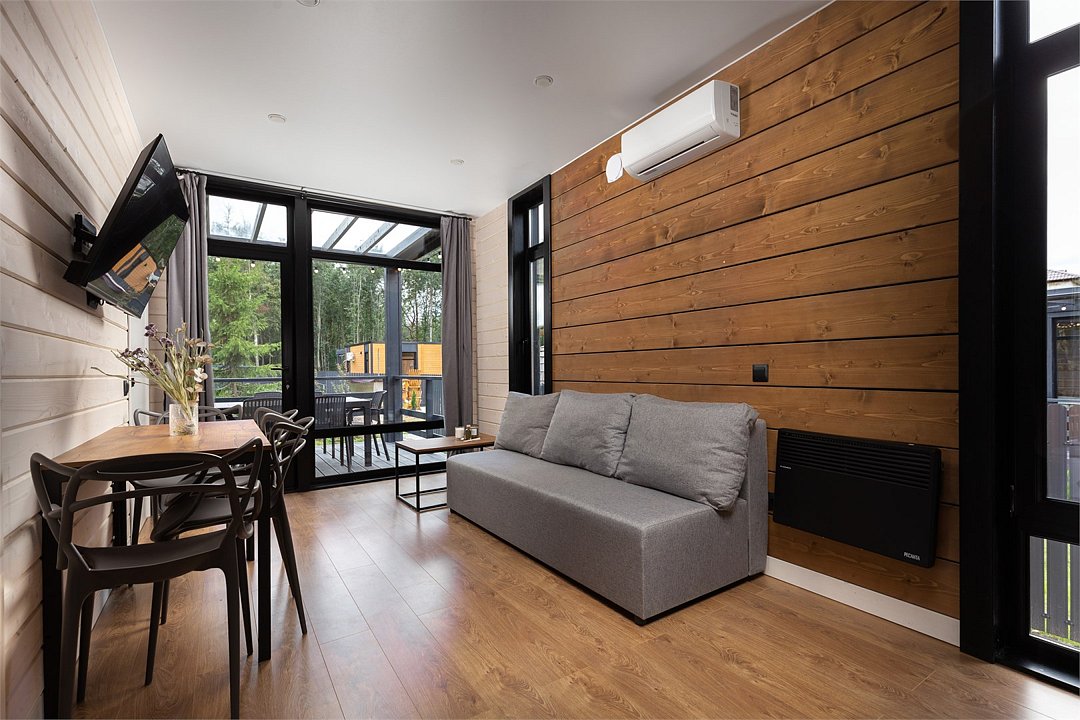 Коттедж 6-местный (с 2 спальнями, купелью и баней)