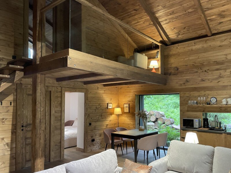 Шале 4-местный 3-комнатный (с камином и джакузи)