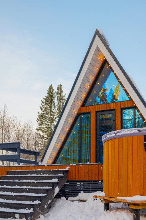 Гостевой дом А-Фрейм с камином и купелью, Истринский район, Московская область