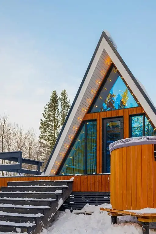 Гостевой дом А-Фрейм с камином и купелью, Истринский район, Московская область