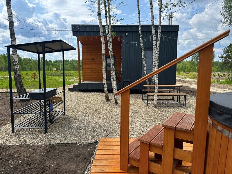 Дом 2-местный 1-комнатный (№1, с купелью)