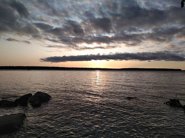 Закат на озере Вагозеро