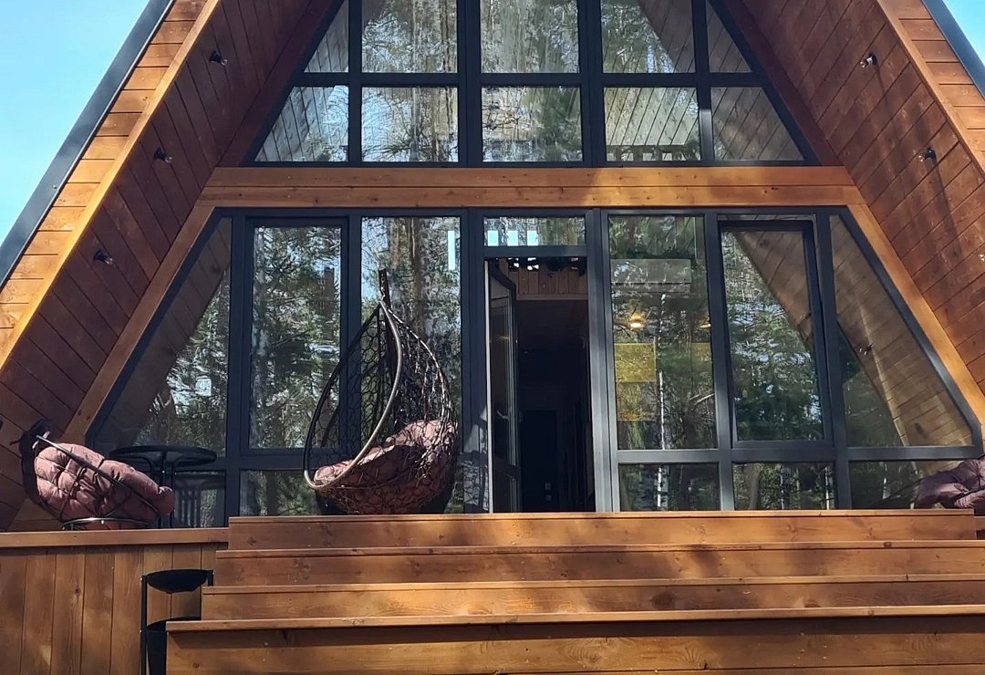 Дом А-фрейм | Елки. Дом у леса, Тюменская область