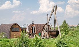 Бунгало 2-мест.с баней и чаном, Глэмпинг Остров, Ленинский район