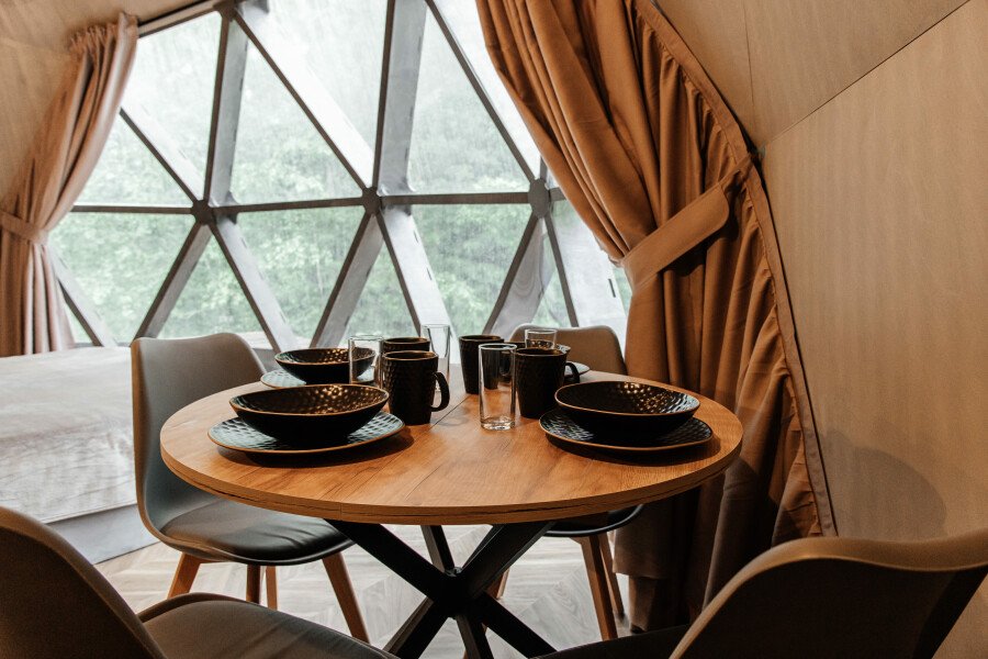 Купольный дом Premium с видом на лес