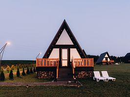 A-frame Персиковый, База отдыха Вондига Парк, Дерюзино