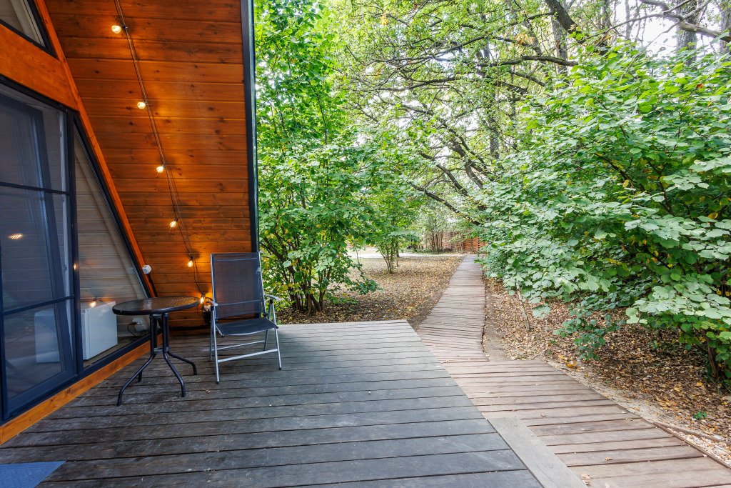 Частный дом А-фрейм в дубовом лесу, Московская область: фото 3